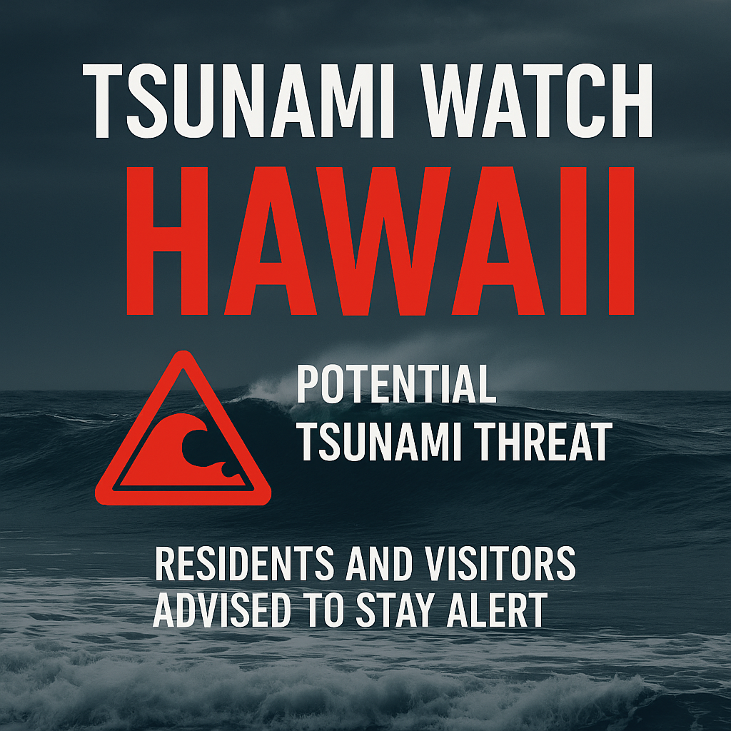 Tsunami Watch Issued for Hawaii After 8.7 Magnitude Earthquake in Russia